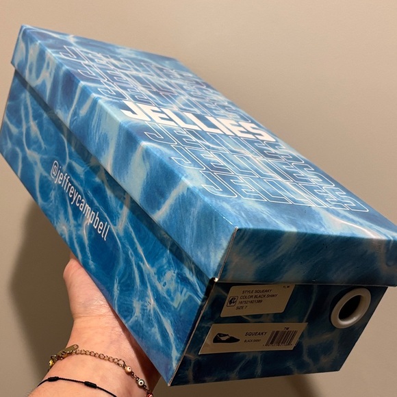 Y2K Jefferey Campbell Squeaky Jelly Flat Women's Size 7- Black- NWT - Picture 9 of 9